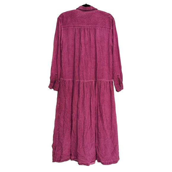 Anthropologie Pilcro Kimberly Button Front Long Sleeve Shirt Dress MEDIUM - Picture 4 of 9